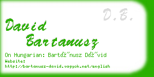 david bartanusz business card